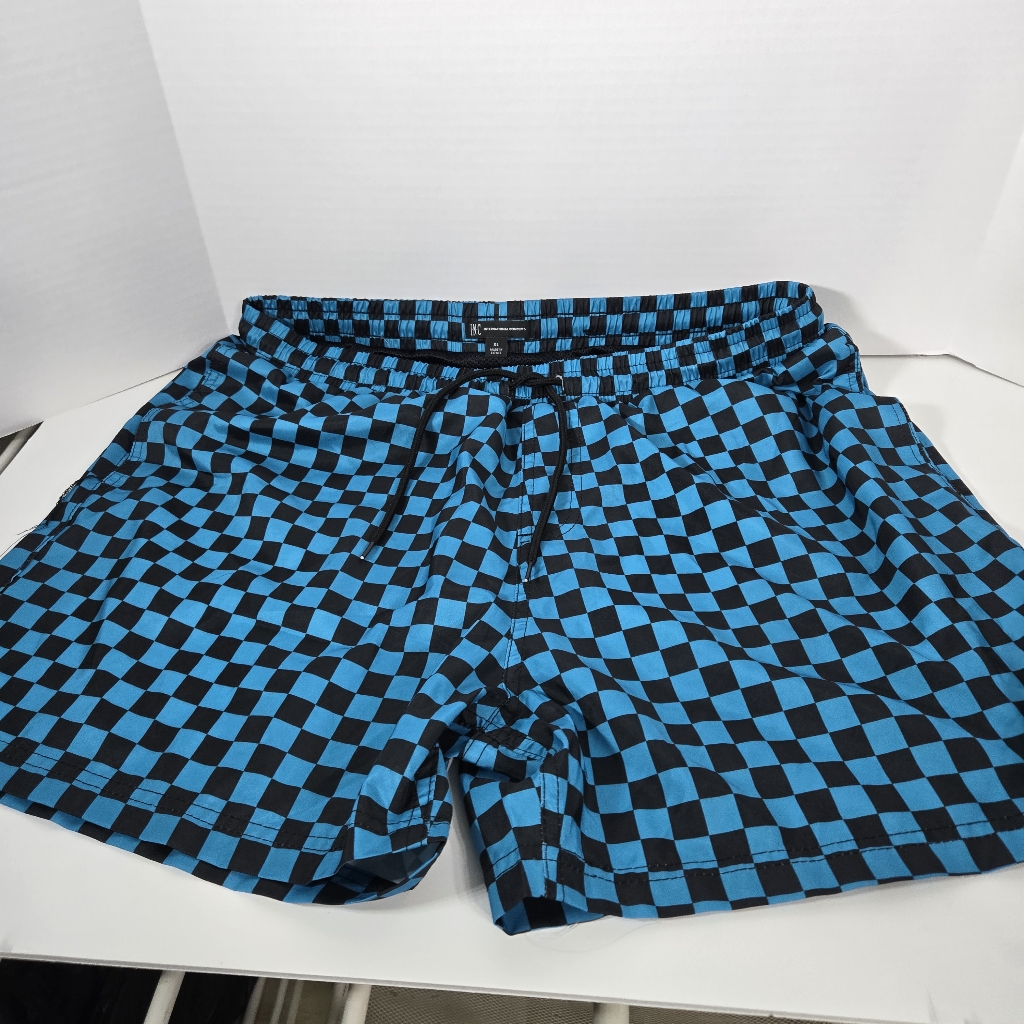 Inc International Concepts International Concepts Mens Blue Checkerboard Swim